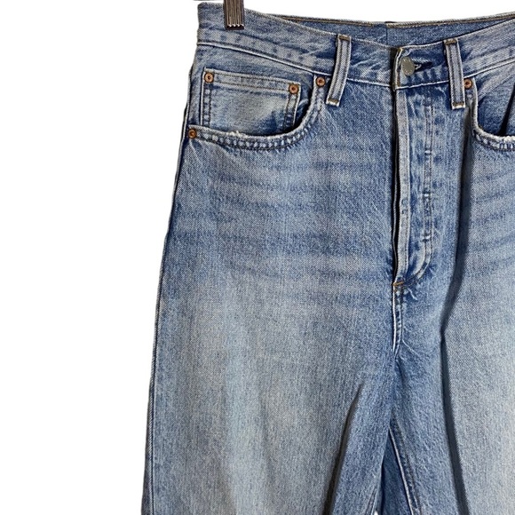 Denim Forum The Joni High Rise Loose Super High Waisted Loose Jeans Wide Leg 26 - Picture 7 of 16